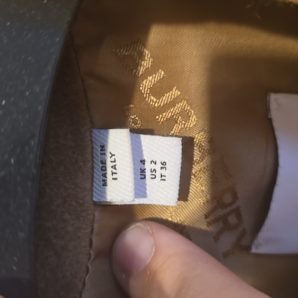 Burberry Cashmere Wool Camel Color Classic Trench Coat Size 2 - Picture 10 of 16